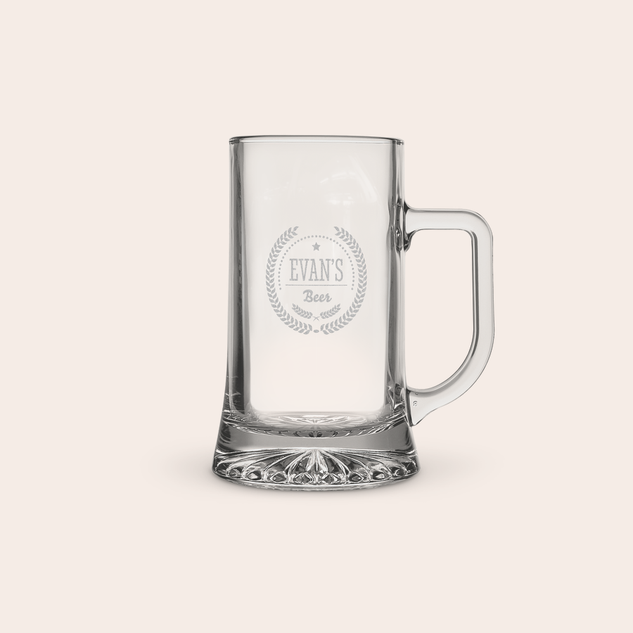 Boccale Da Birra 50cl Personalizzato Con Nome - Incisione 'Voglio Stare Con Te' Per San Valentino O Anniversario, Bicchiere In Vetro Idea Regalo Innamorati