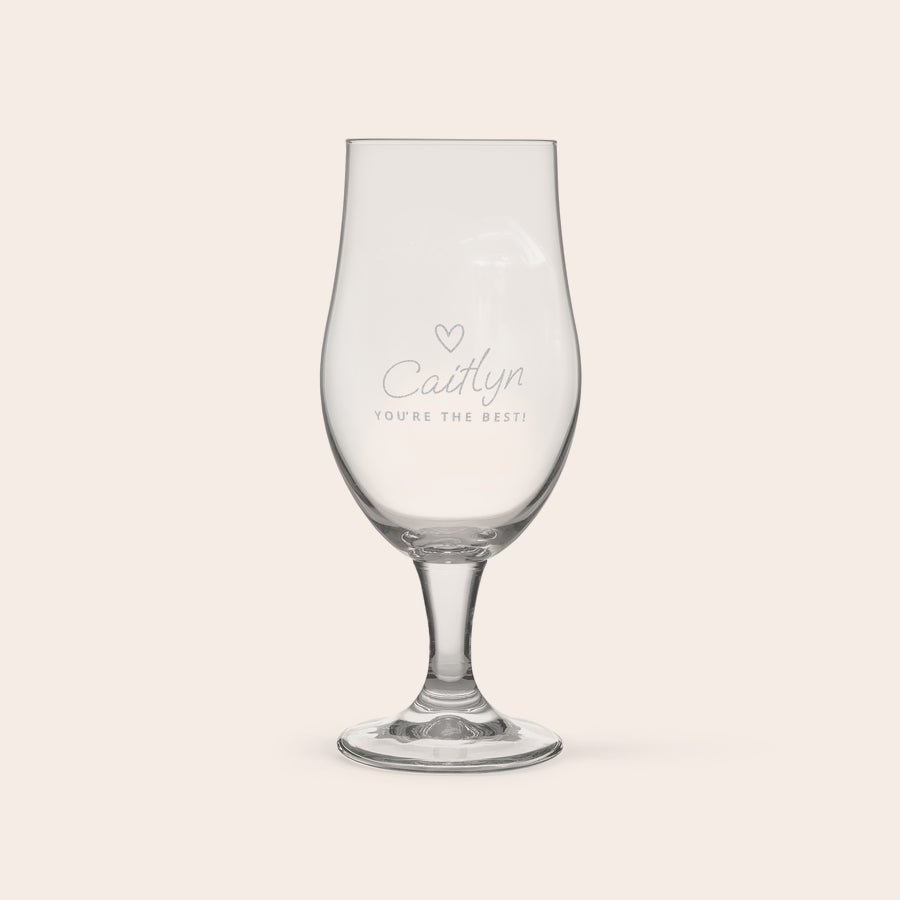 Engraved craft beer glass Engraved craft beer glass