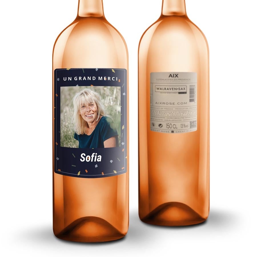 Vin AIX rosé personnalisé