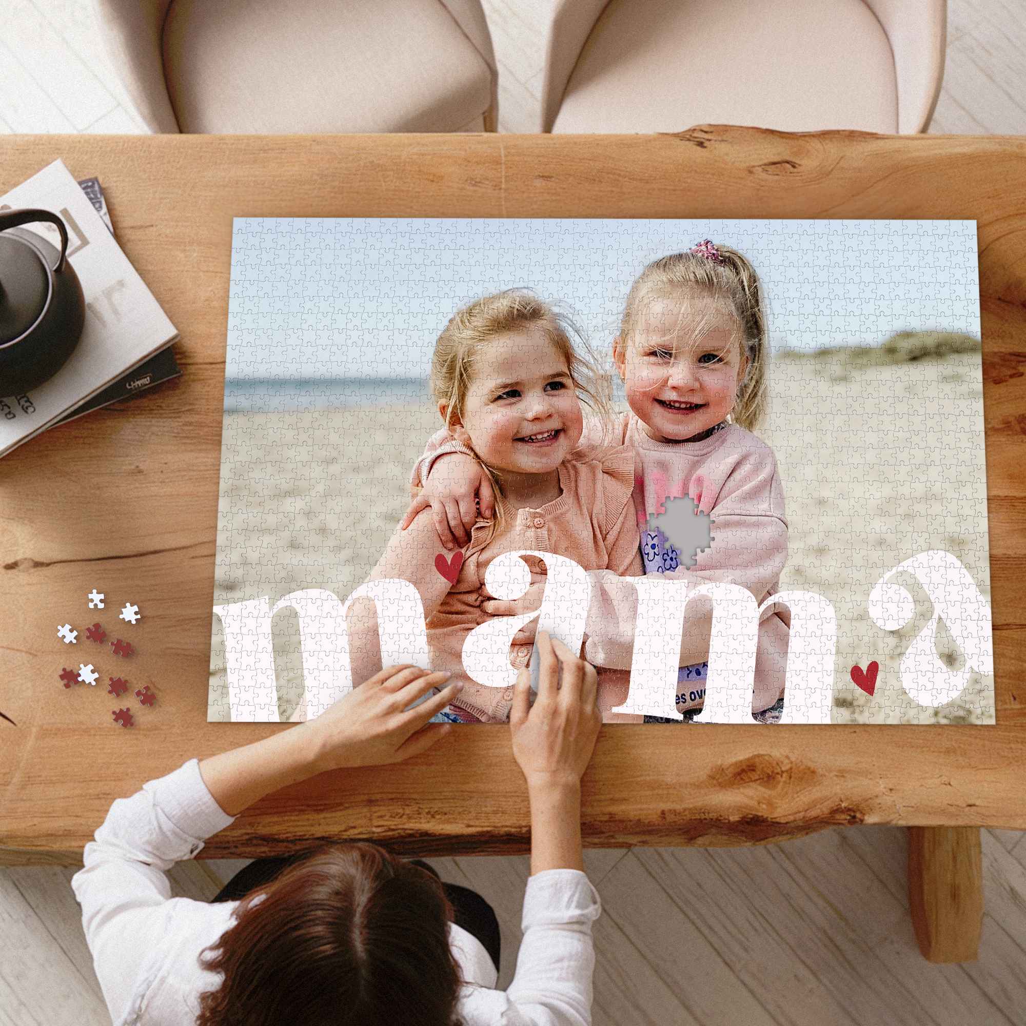 Große Puzzle mit Foto