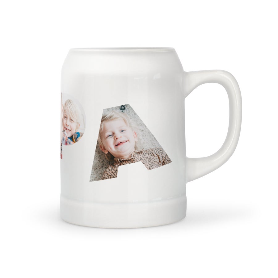 Bierkrug mit Foto Bierkrug mit Foto