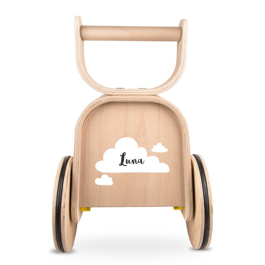 Houten speelgoed met naam - Loopauto 3-in-1