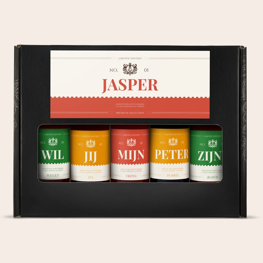 Bierpakket met individueel gepersonaliseerd flesjes Bierpakket met individueel gepersonaliseerd flesjes