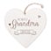 Personalised wooden heart decoration - Grandma - Engraved