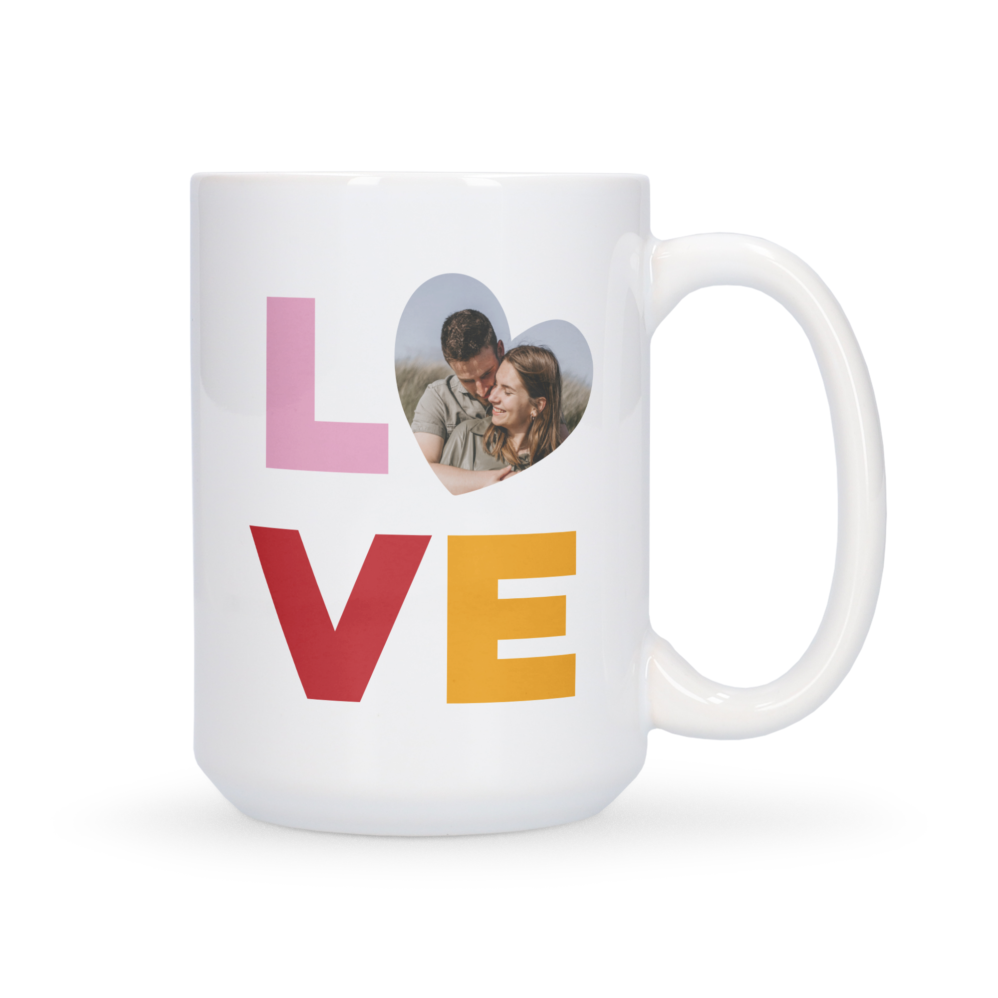 Taza de cerámica mega grande con foto - Blanco