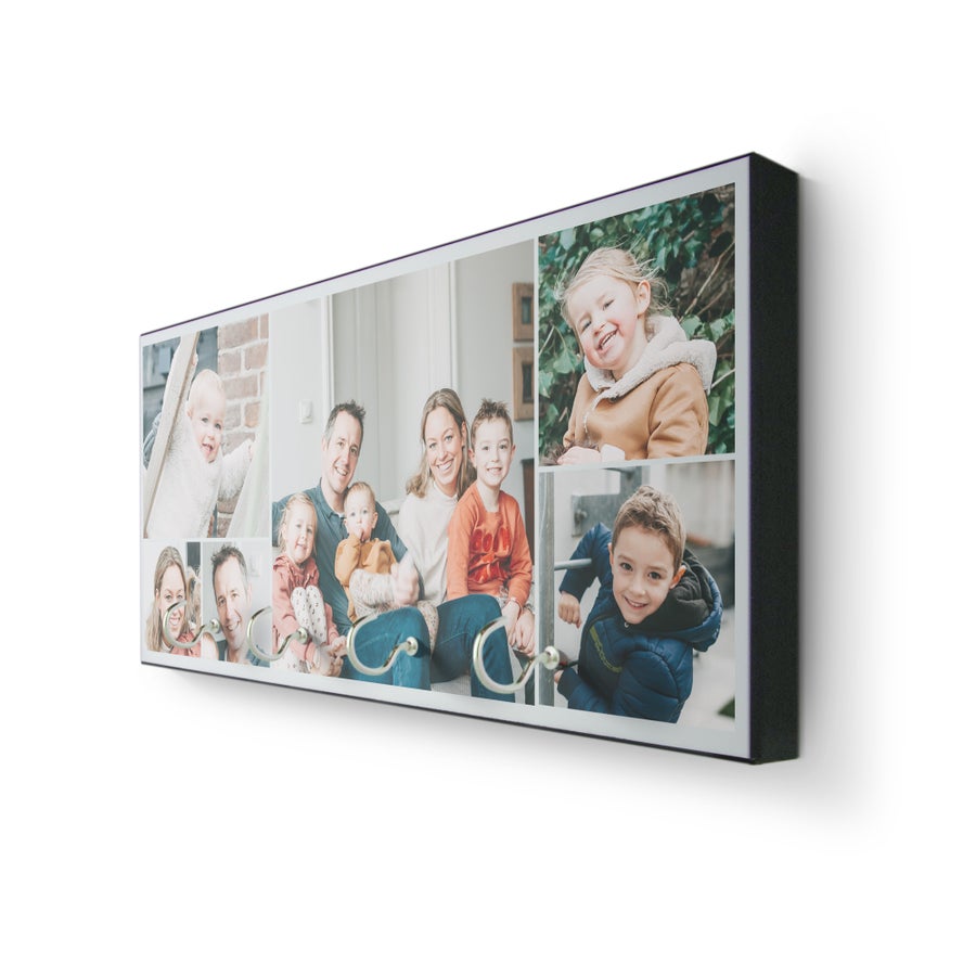 Personlig nyckelrad i vitt med familjebilder Lossa aldrig dina nycklar med denna personliga nyckelrad!