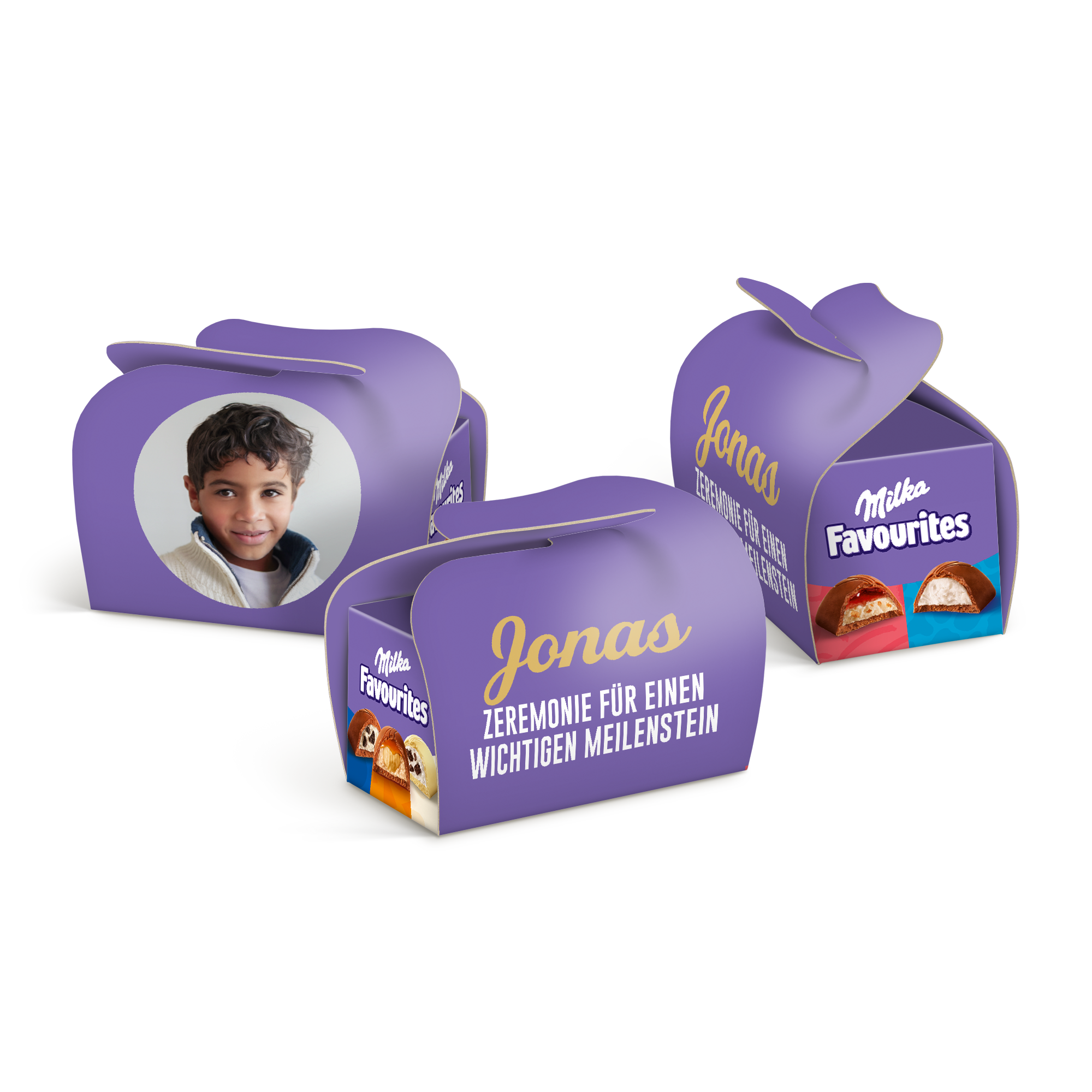 Personalisierte Milka Favourites Gastgeschenke – DIY Mini-Boxen