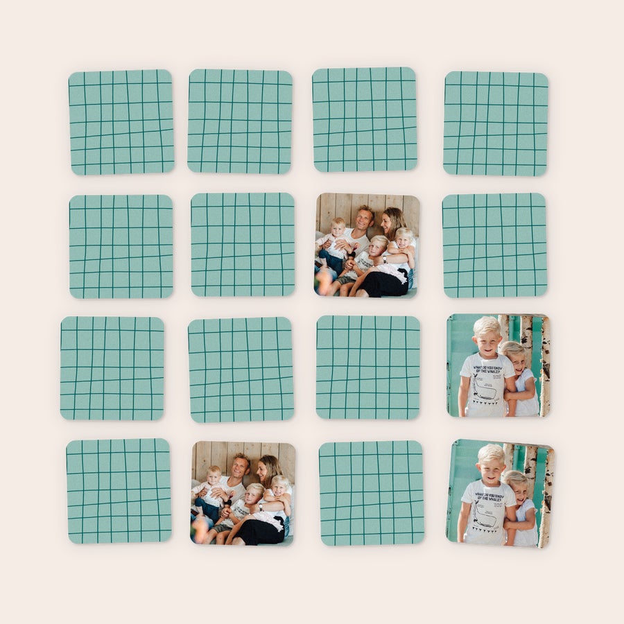 Juego de memoria de fotos - 15x2 Juego de memoria personalizado con fotos familiares impresas.