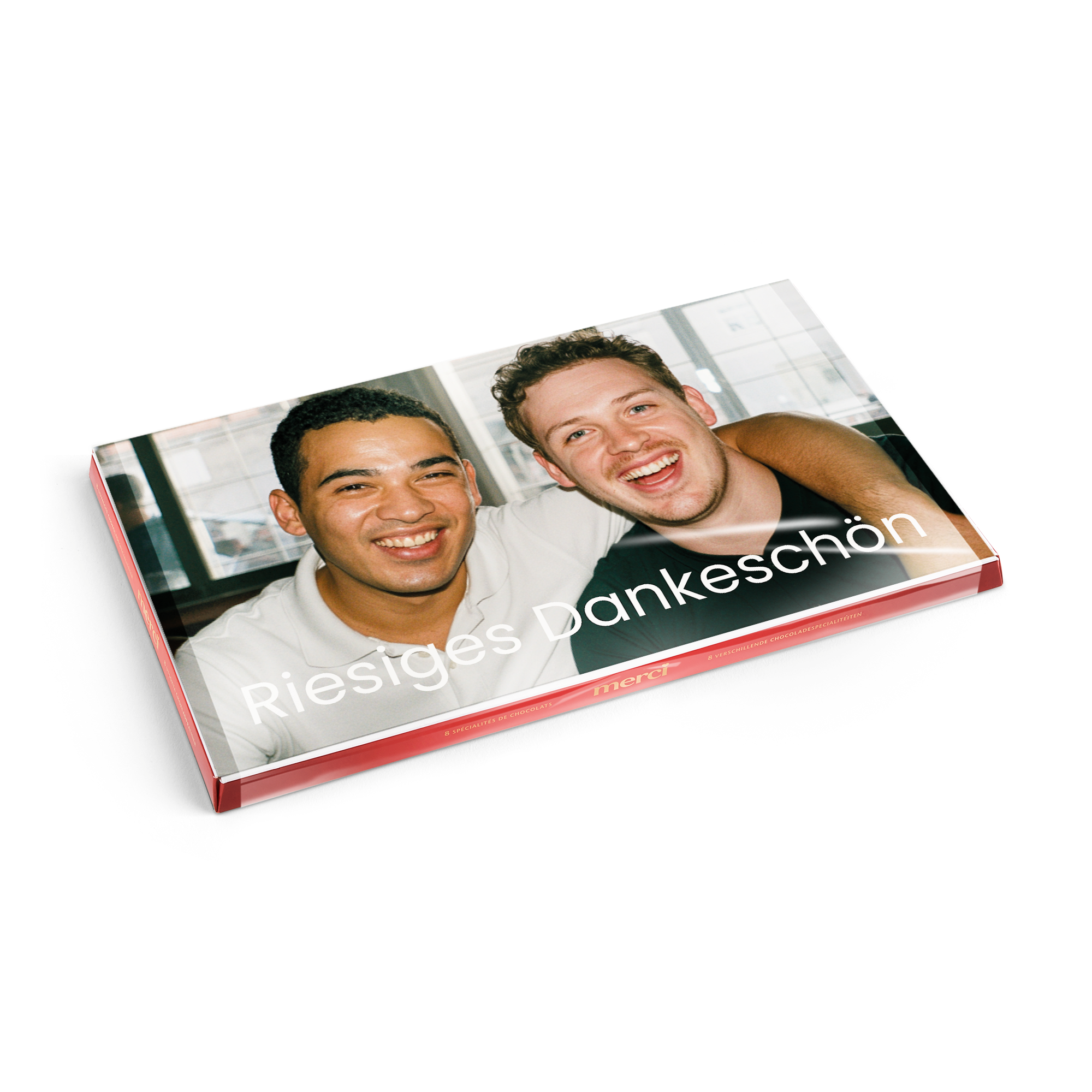 Personalisierte Merci Schokolade - Mit Grußkarte