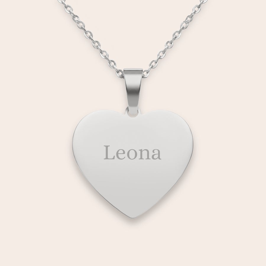 Hjerte halskæde med indgravering Hjerte halskæde med indgravering