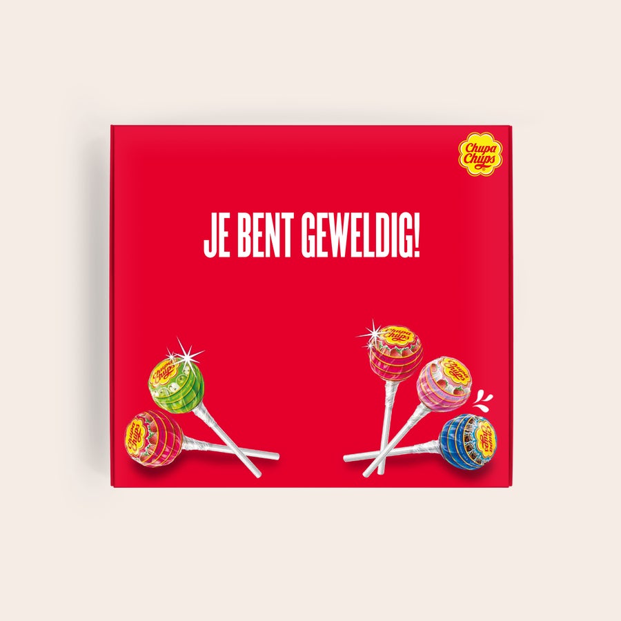 Chupa Chups brievenbuspakket personaliseren Chupa Chups brievenbuspakket personaliseren