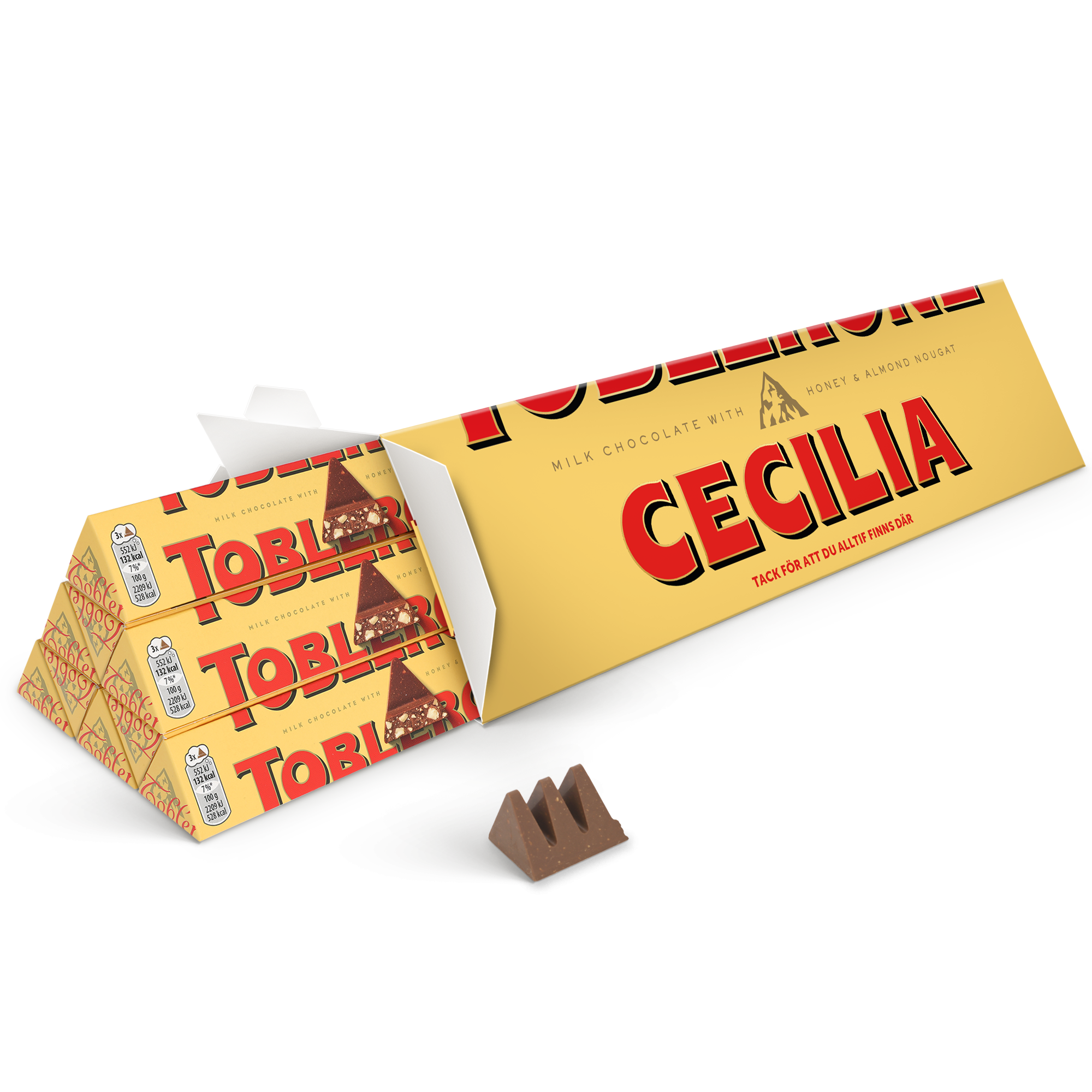 Personlig Toblerone-kaka - 1800 gram med 