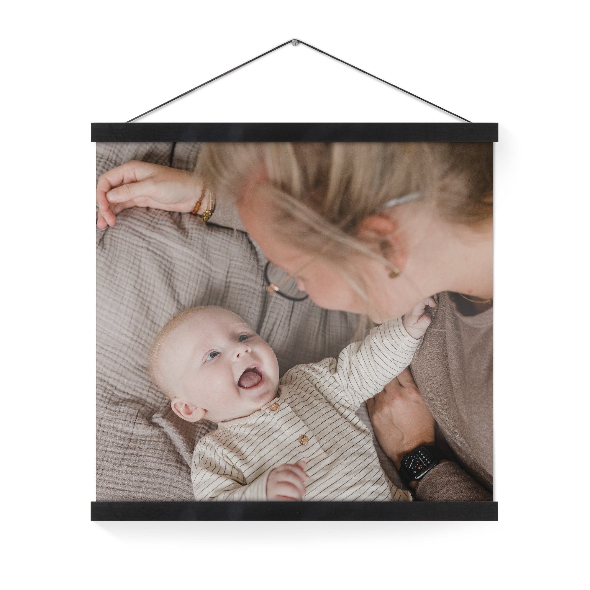 Gepersonaliseerde poster met zwarte posterhanger 40x40