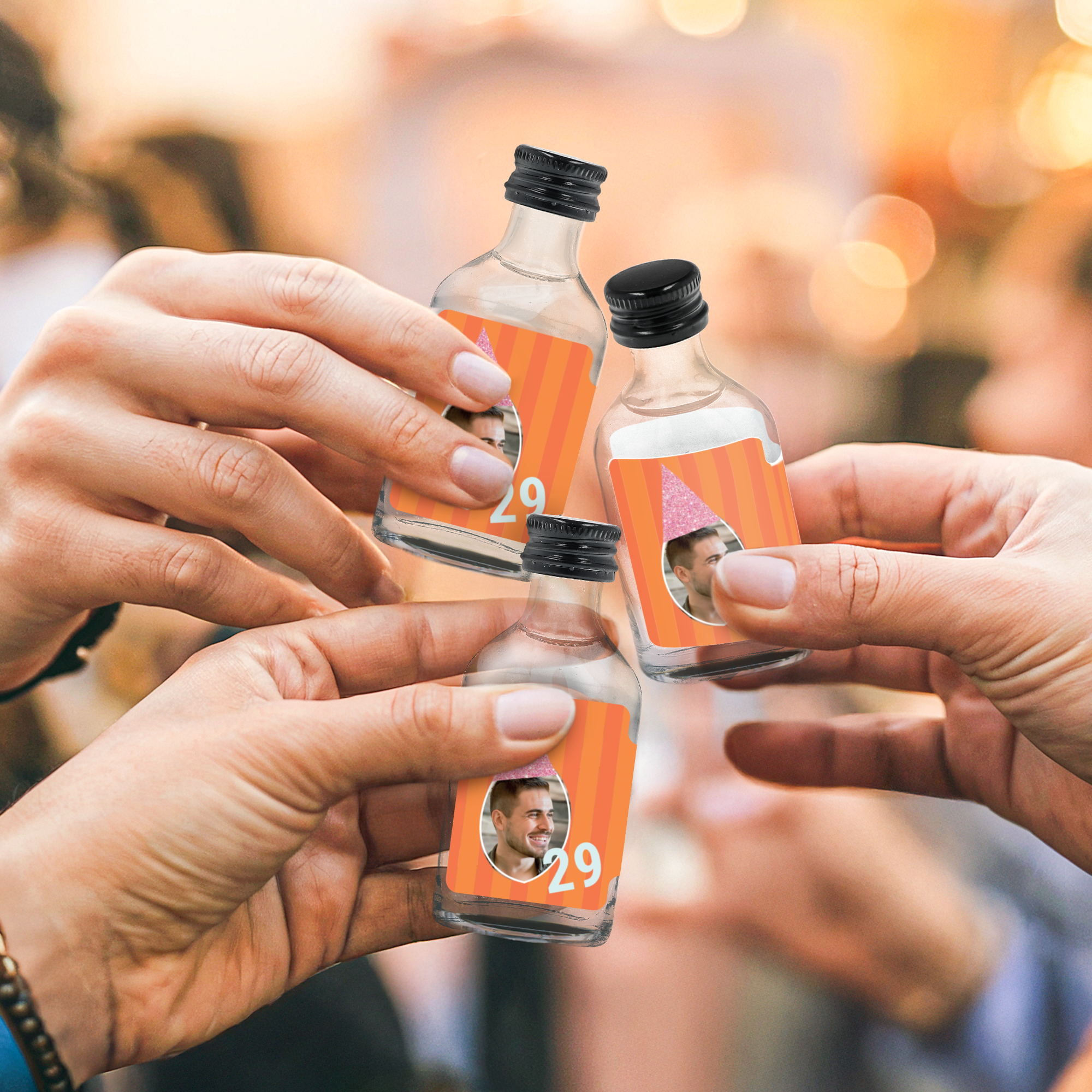 Personalisiertes Mini-Alkoholflaschen-Set