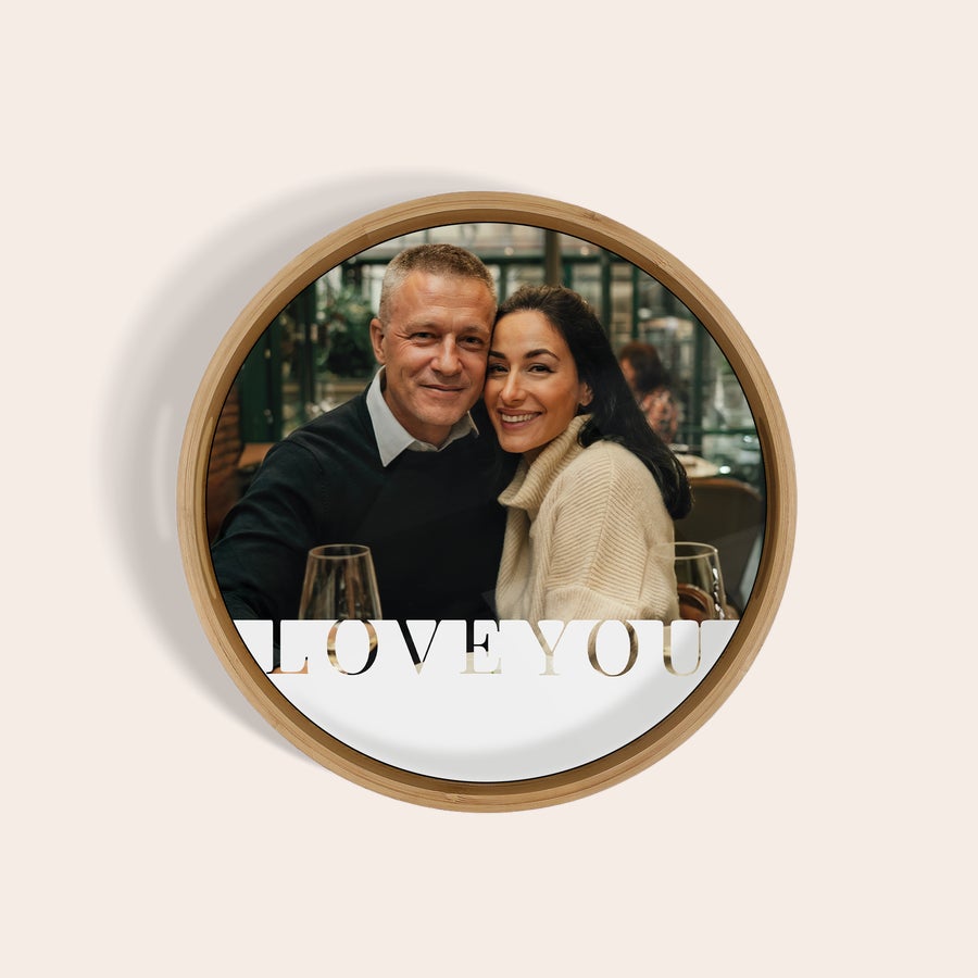 Personalised serving platter - Round Personalised serving platter - Round