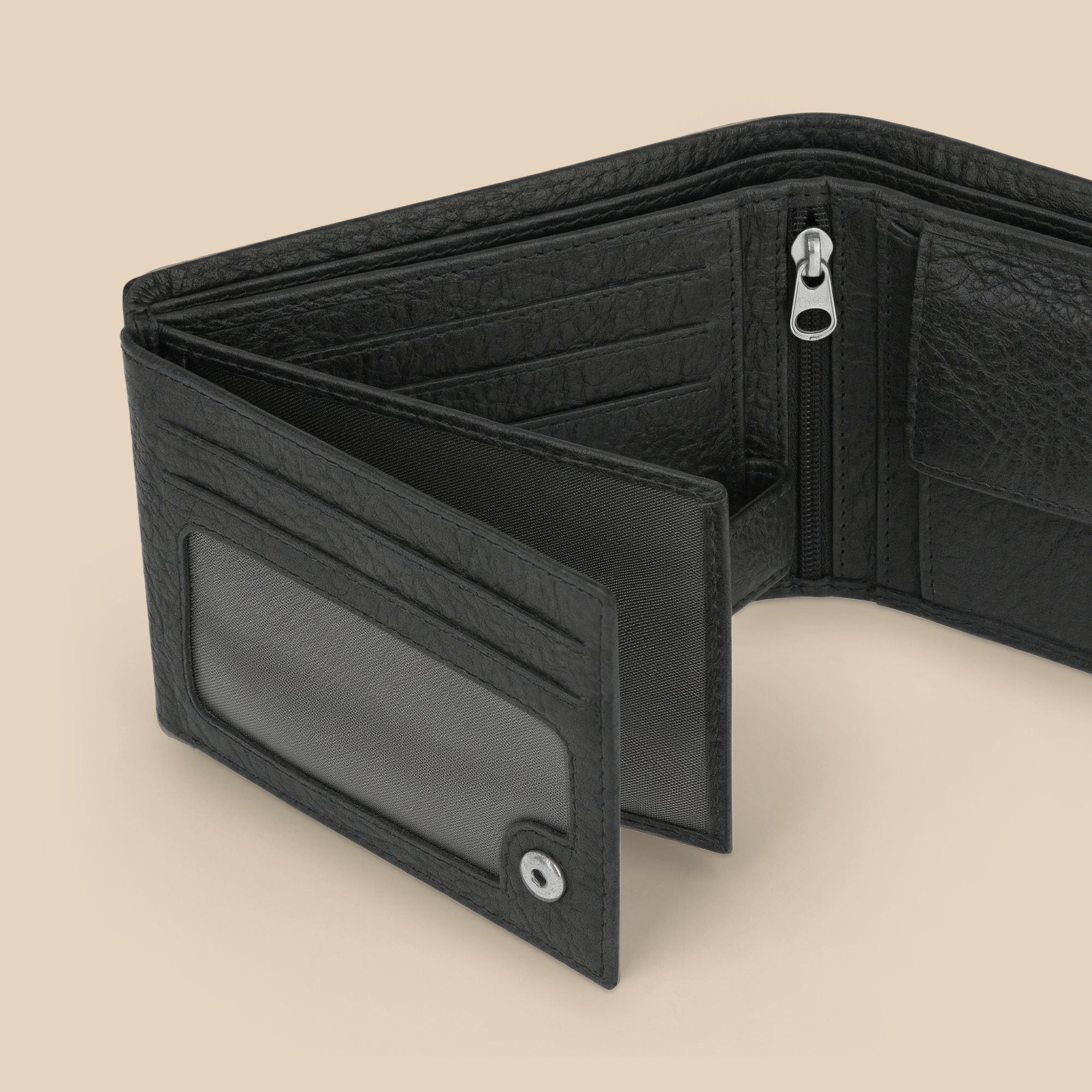 Portefeuille cuir personnalisé - Noir