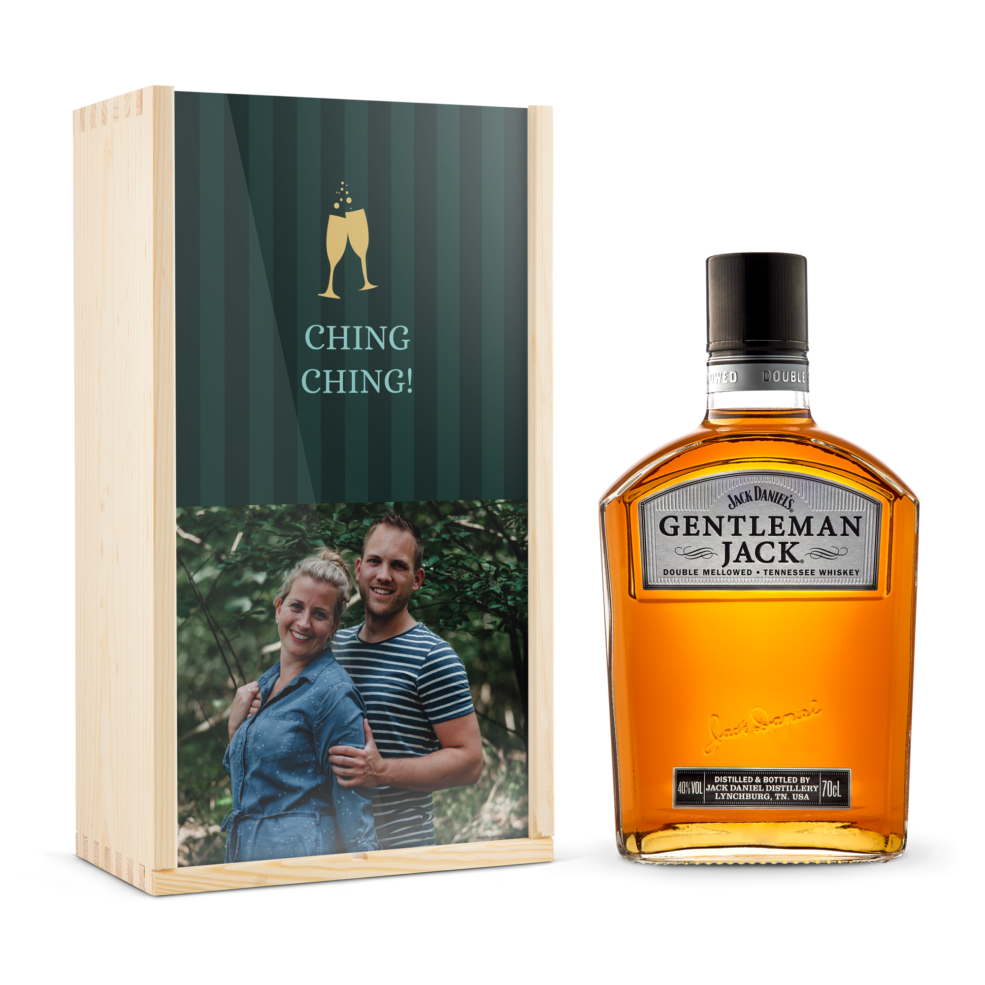 Whiskey in bedrukte kist - Gentleman Jack Bourbon