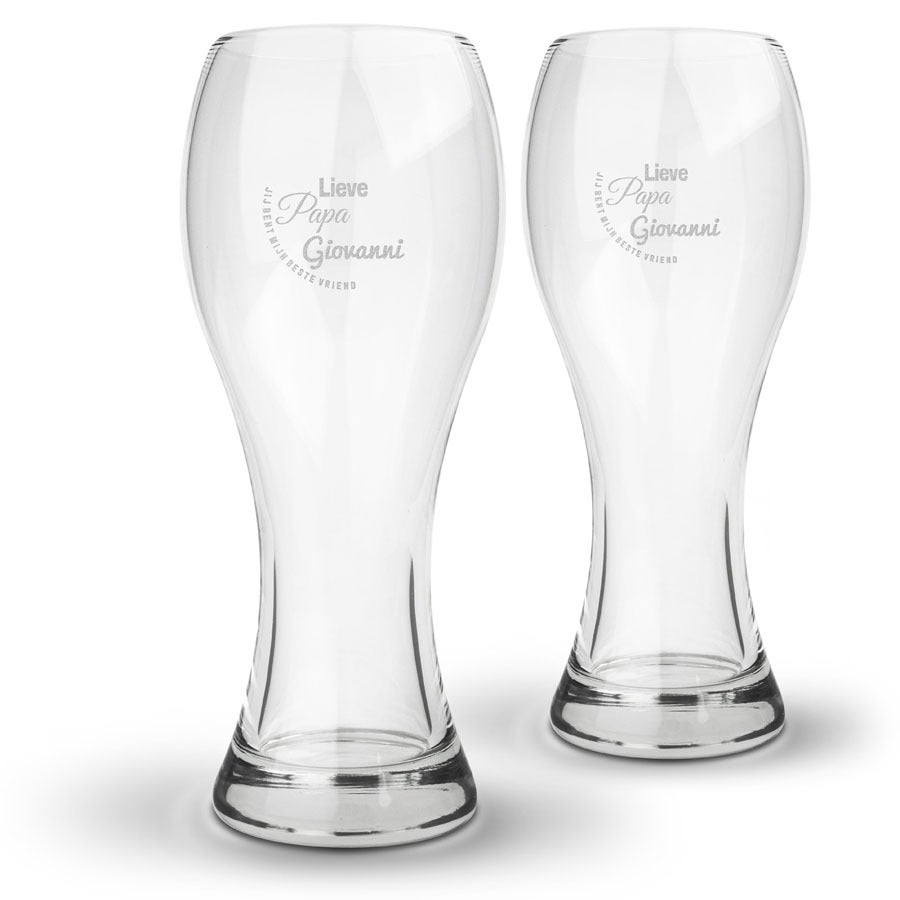Vaderdag Weizen bierglas graveren (2 stuks)
