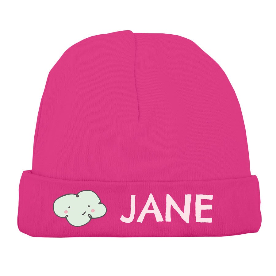 Personalised Baby Beanie - Fuchsia