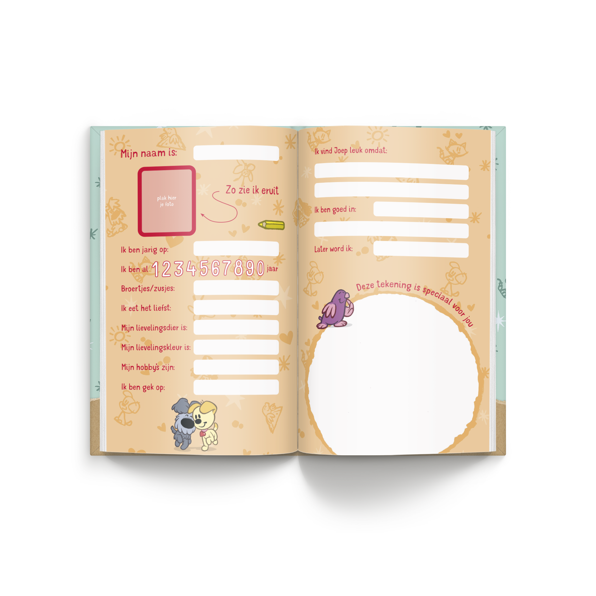 Woezel & Pip vriendenboekje met naam en foto