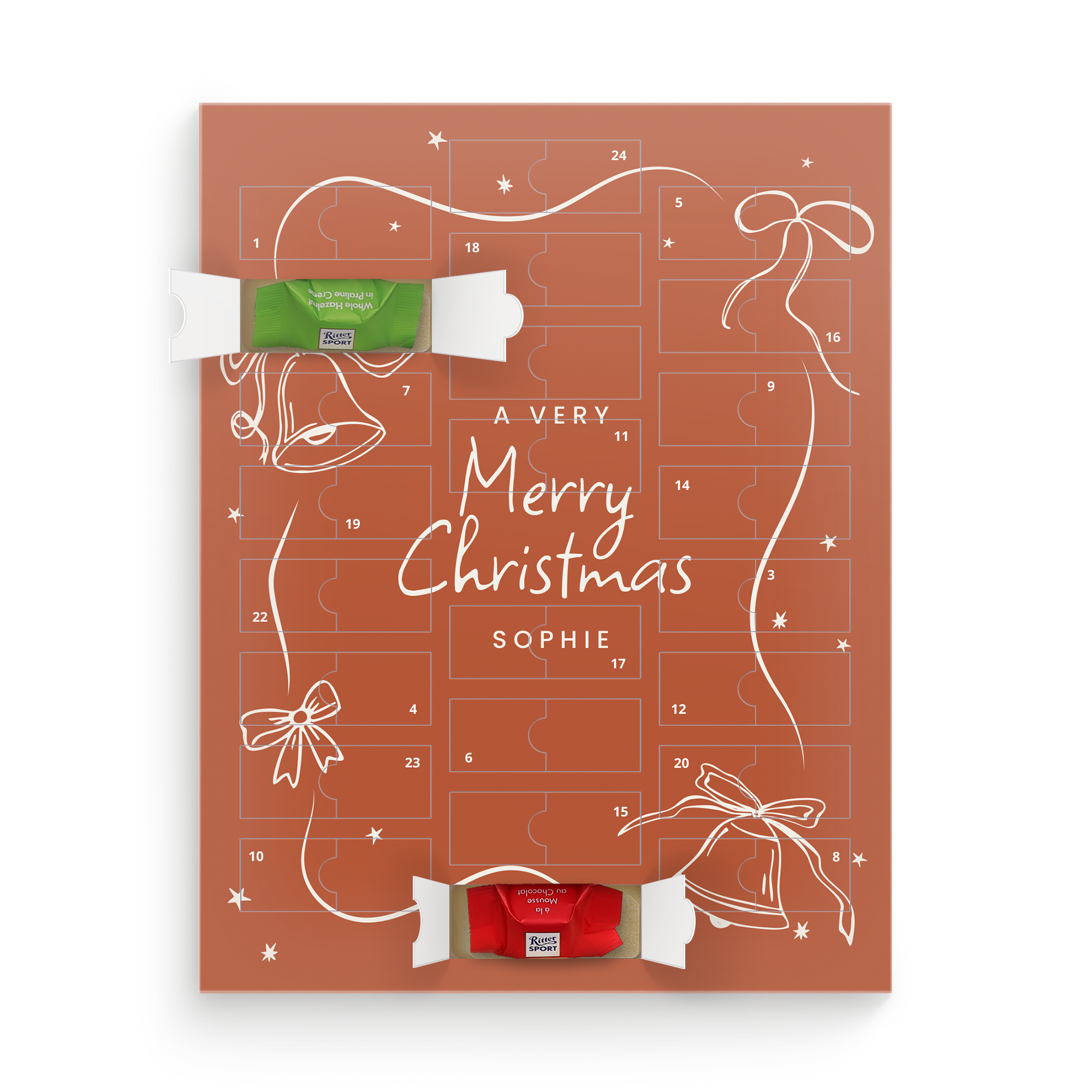 Personalizovaný adventný kalendár Ritter Sport