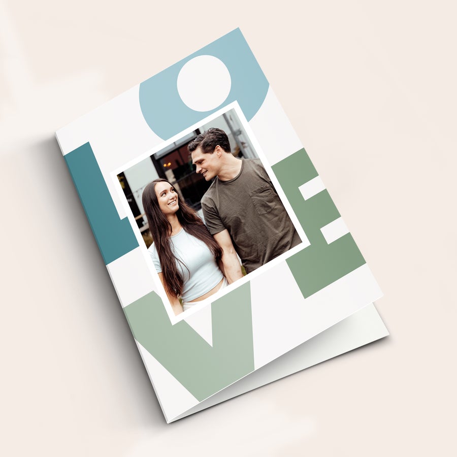 Biglietto d'Auguri - San Valentino Biglietto fotografico personalizzato con foto di una coppia innamorata Un biglietto fotografico personalizzato è perfetto per ogni occasione