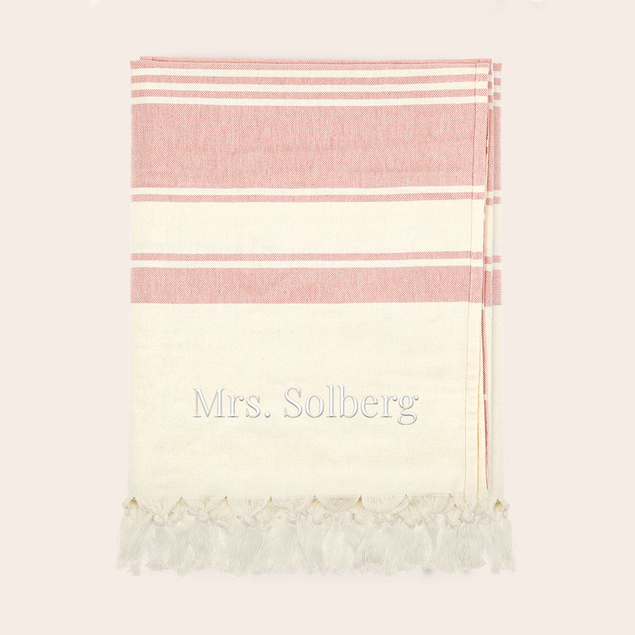Hammam-håndkle med navn Hammam-håndkle med navn