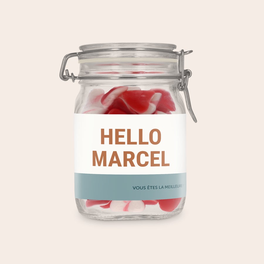 Bocal à bonbons personnalisé Bocal à bonbons personnalisé