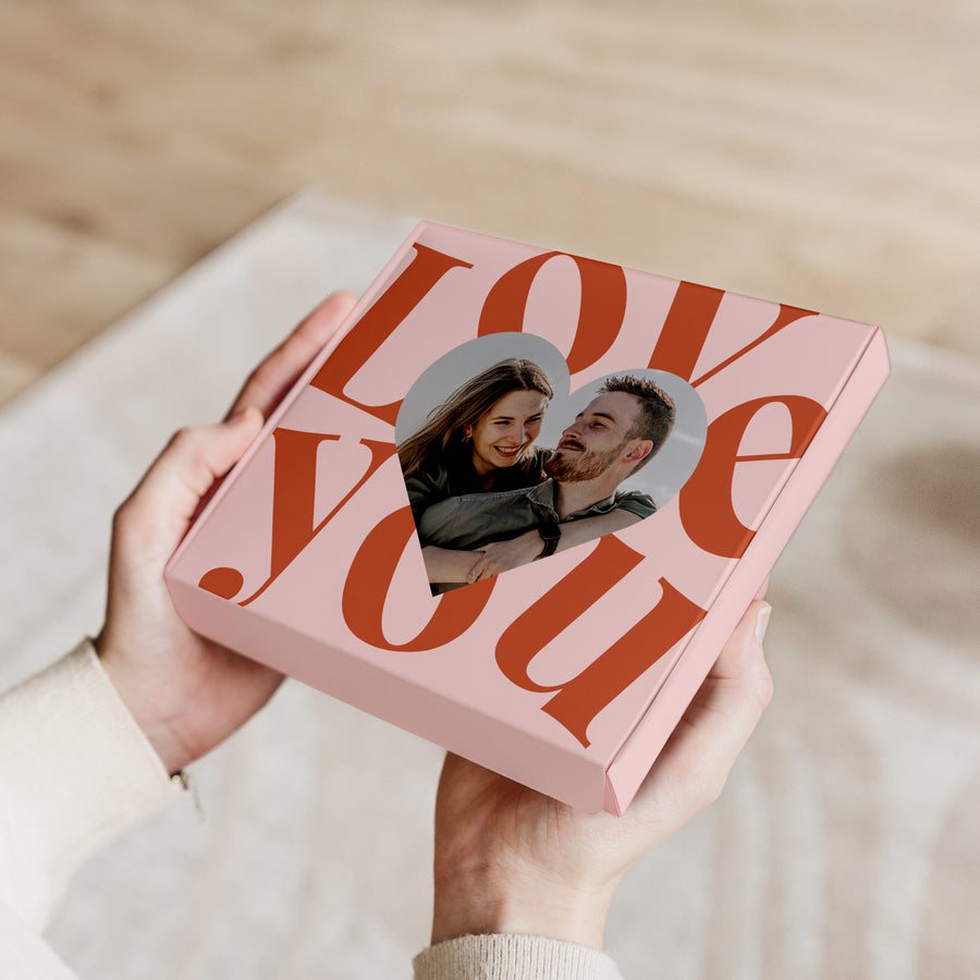 Personalised Milka Chocolate Gift Box - Love Personalised Milka Chocolate Gift Box - Love