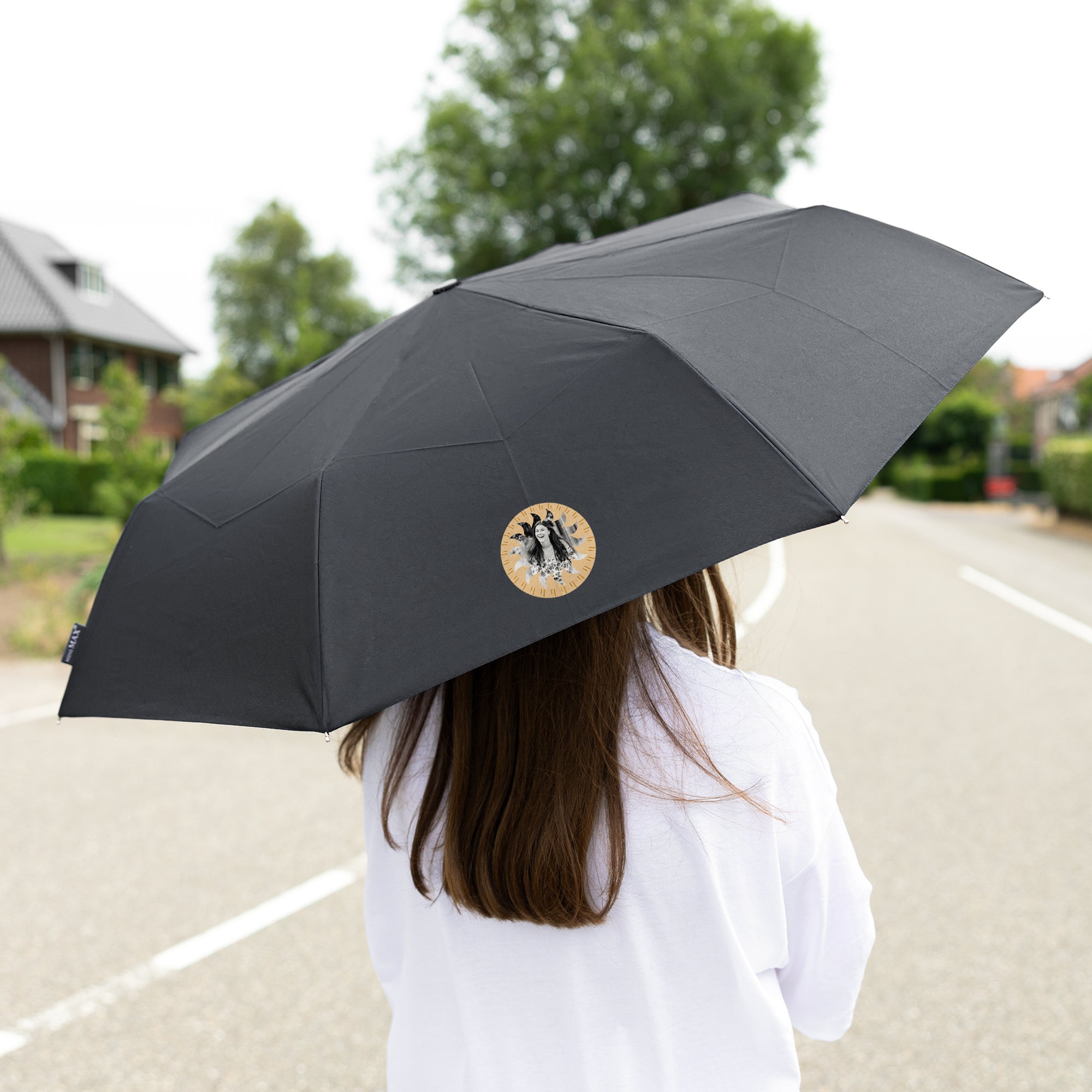 Personalised pocket umbrella - Black