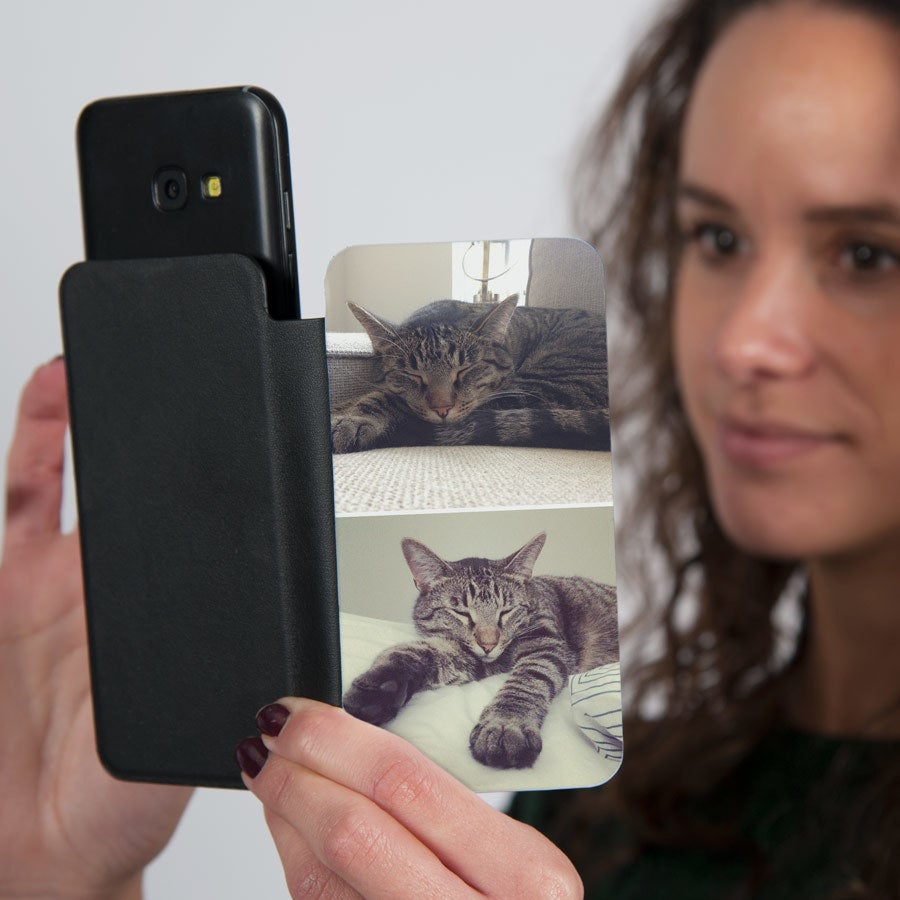 Puzdro s otočným telefónom s fotografiou - S