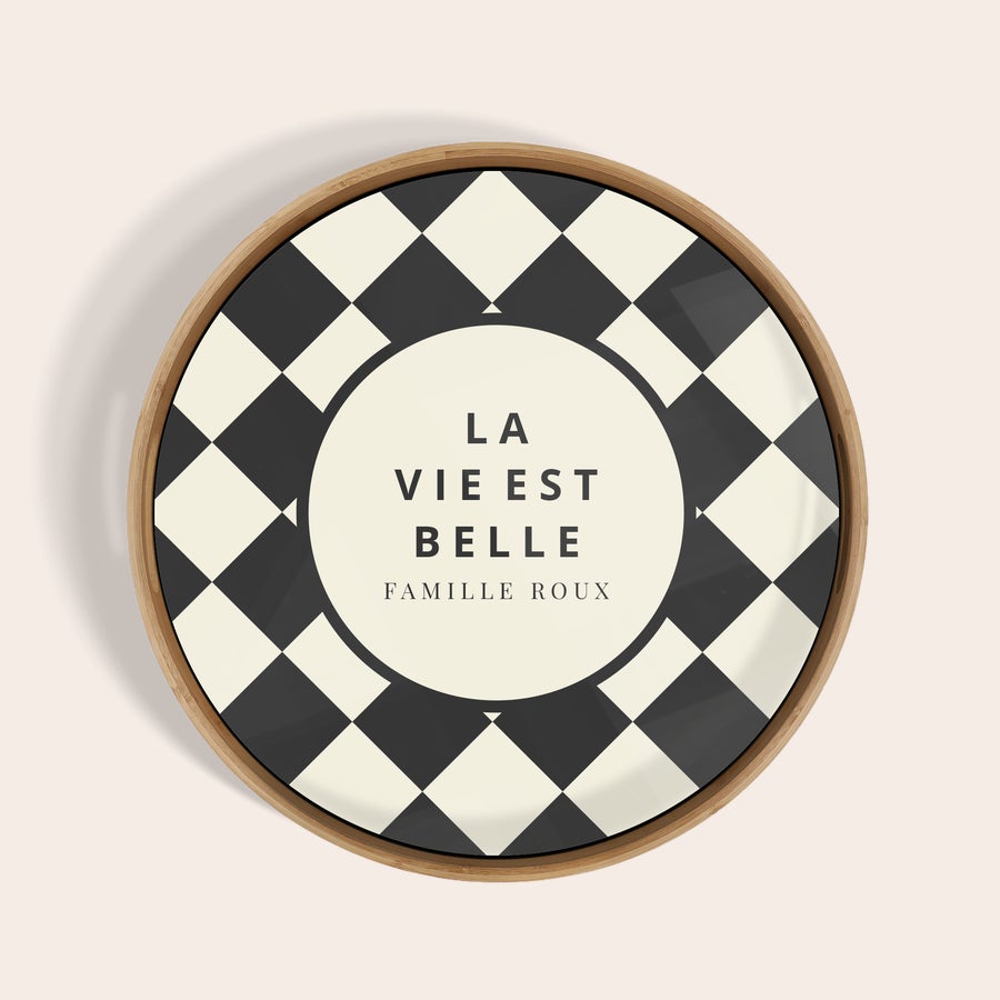 Plateau rond personnalisé Plateau rond personnalisé