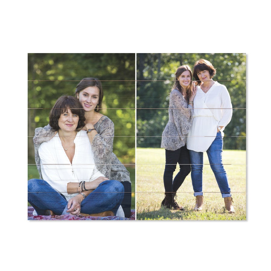 Personalised photo print - Wood - 80 x 60 cm