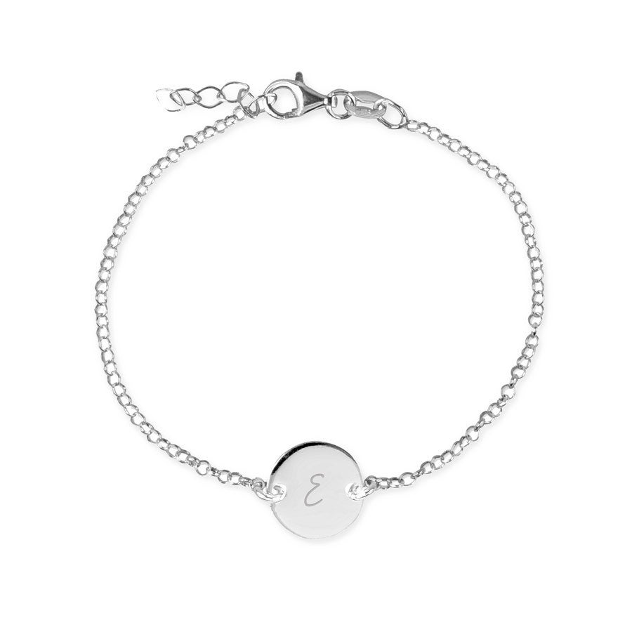 Bracelet argent personnalisé - Charm rond