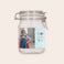 Glass jar with lid - personalised Glass jar with lid - personalised