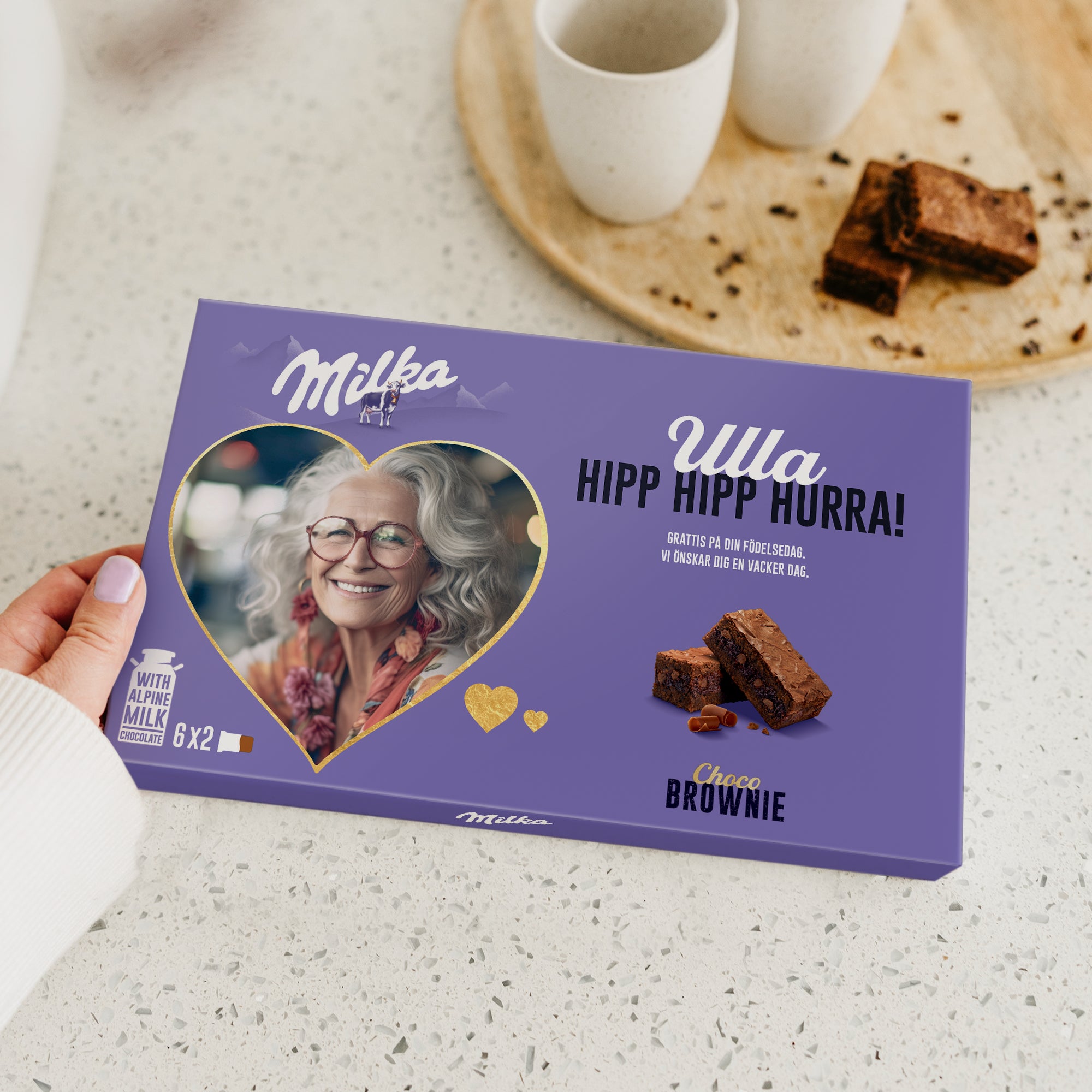 Personlig Milka Choco Brownie presentask - Love