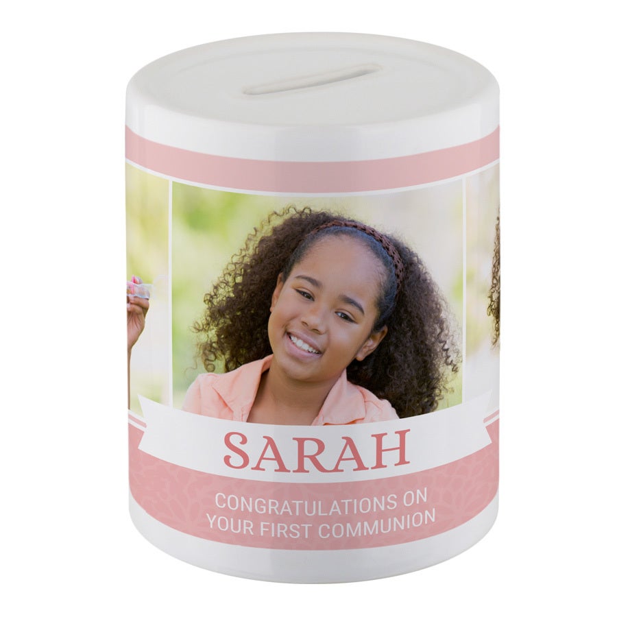 Personalised money box - Communion