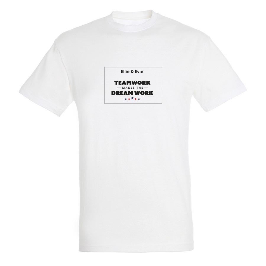 T-paita omalla painatuksella - Miehet - Valkoinen