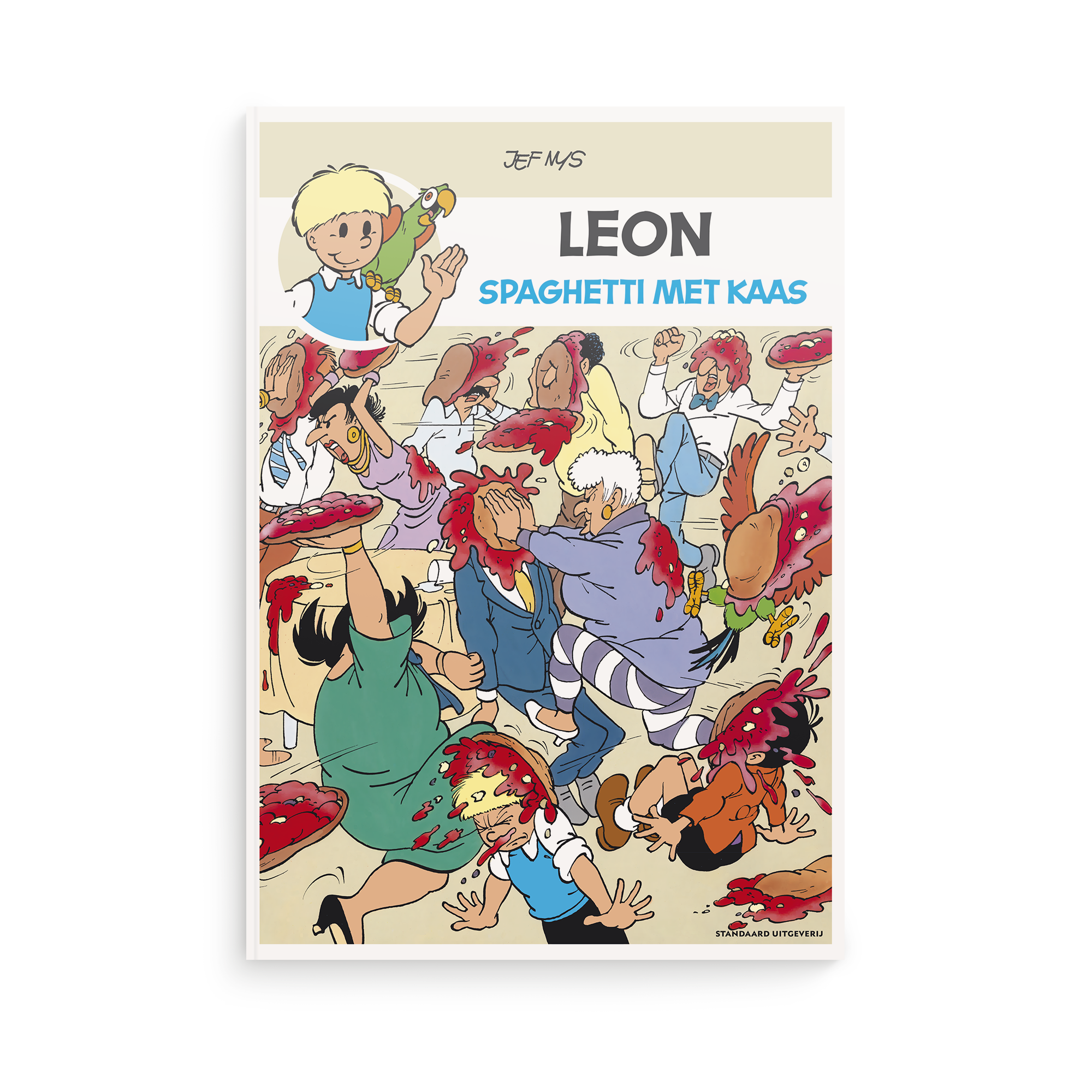 Persoonlijk stripboek - Jommeke Spaghetti Met Kaas softcover met aanpasbare cover.