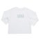 T-shirt til babyer med navn - Langærmet - hvid - 62/68
