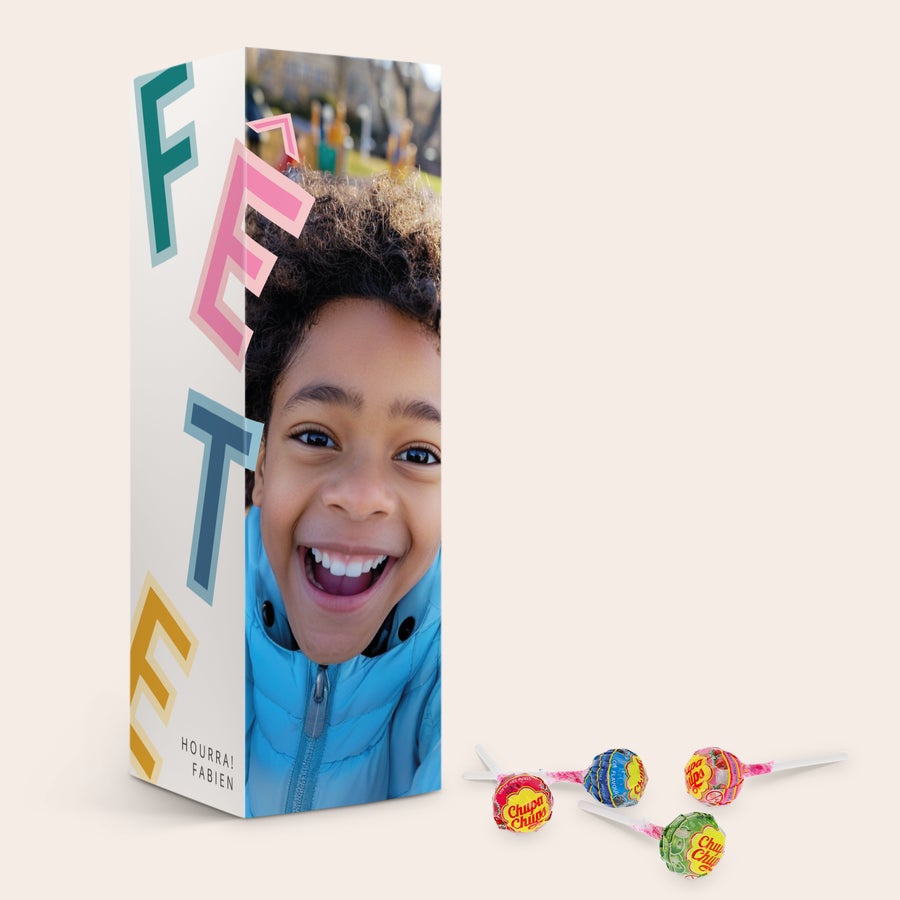 Coffret cadeau personnalisé Chupa Chups Coffret cadeau personnalisé Chupa Chups