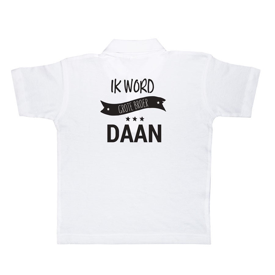 Polo voor kinderen bedrukken - Wit - 6 jaar