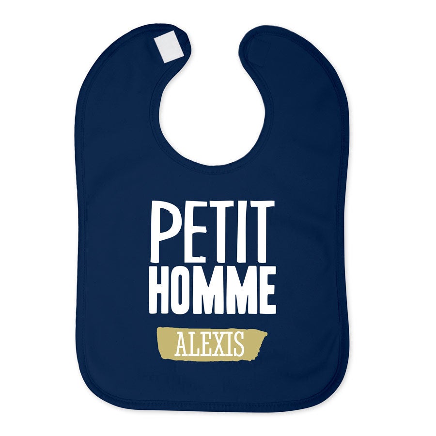 Bavoir personnalisé - Bleu marine
