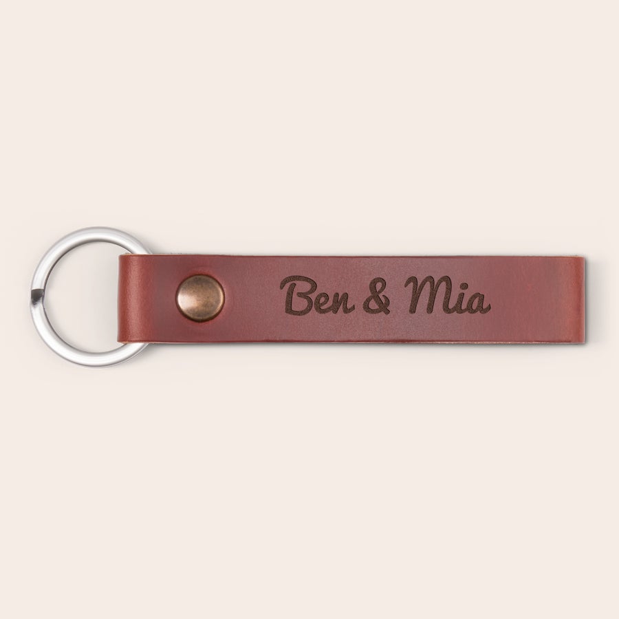 Personalised key ring - Leather Personalised key ring - Leather