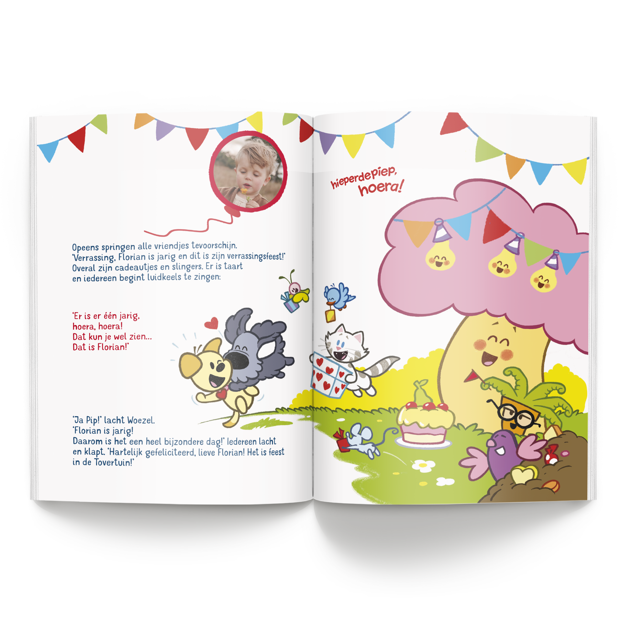 Boek "Woezel en Pip is jarig!" personaliseren