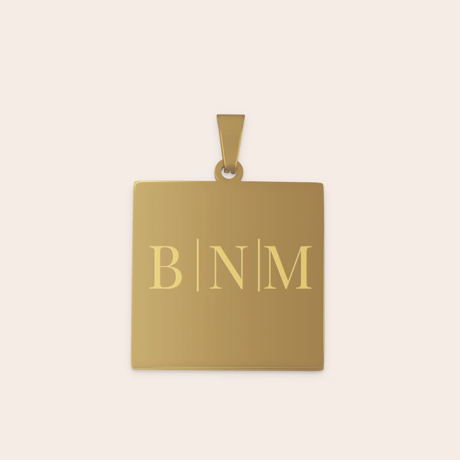 Ketting met vierkante hanger Ketting met vierkante hanger