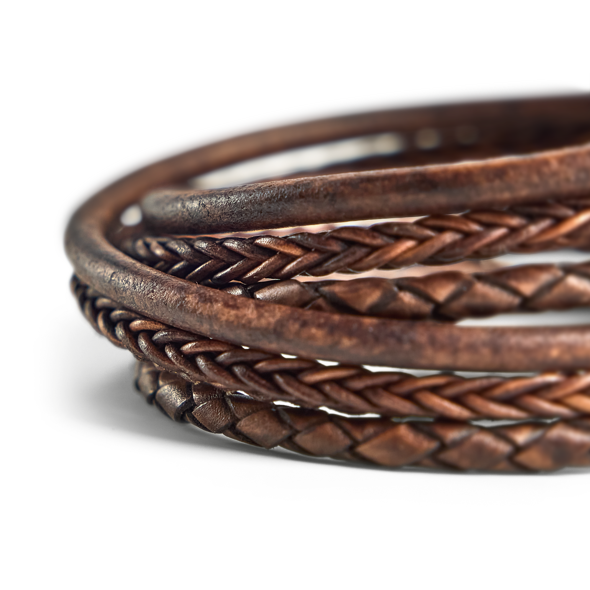 Pulseira de couro gravada