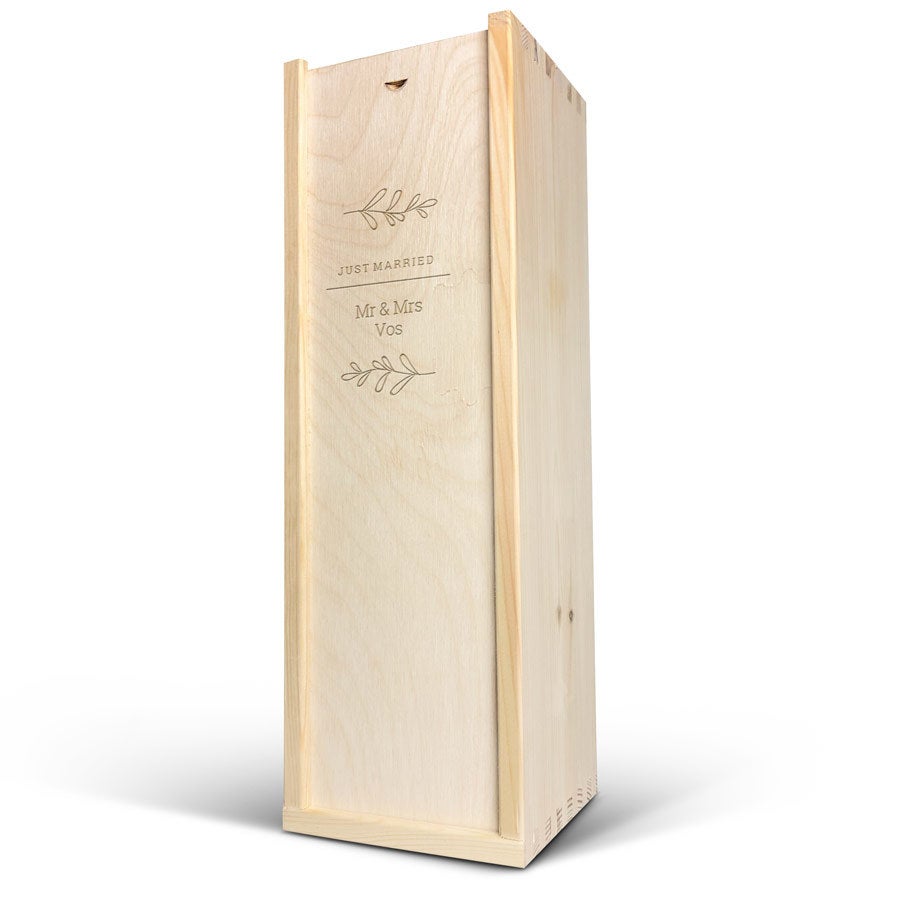 Luxe wijnkist graveren - Magnum