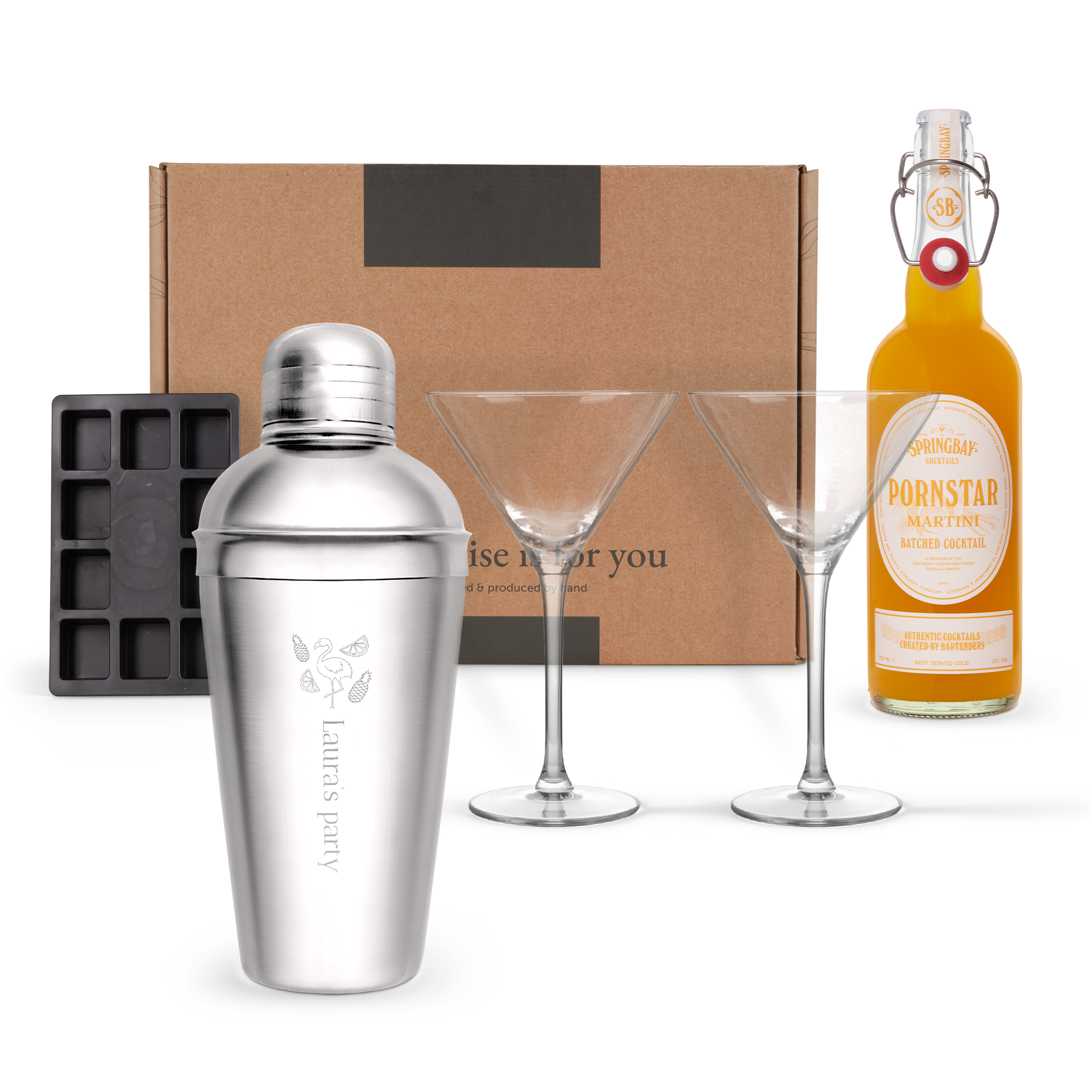 Personalised cocktail gift set Pornstar Martini YourSurprise