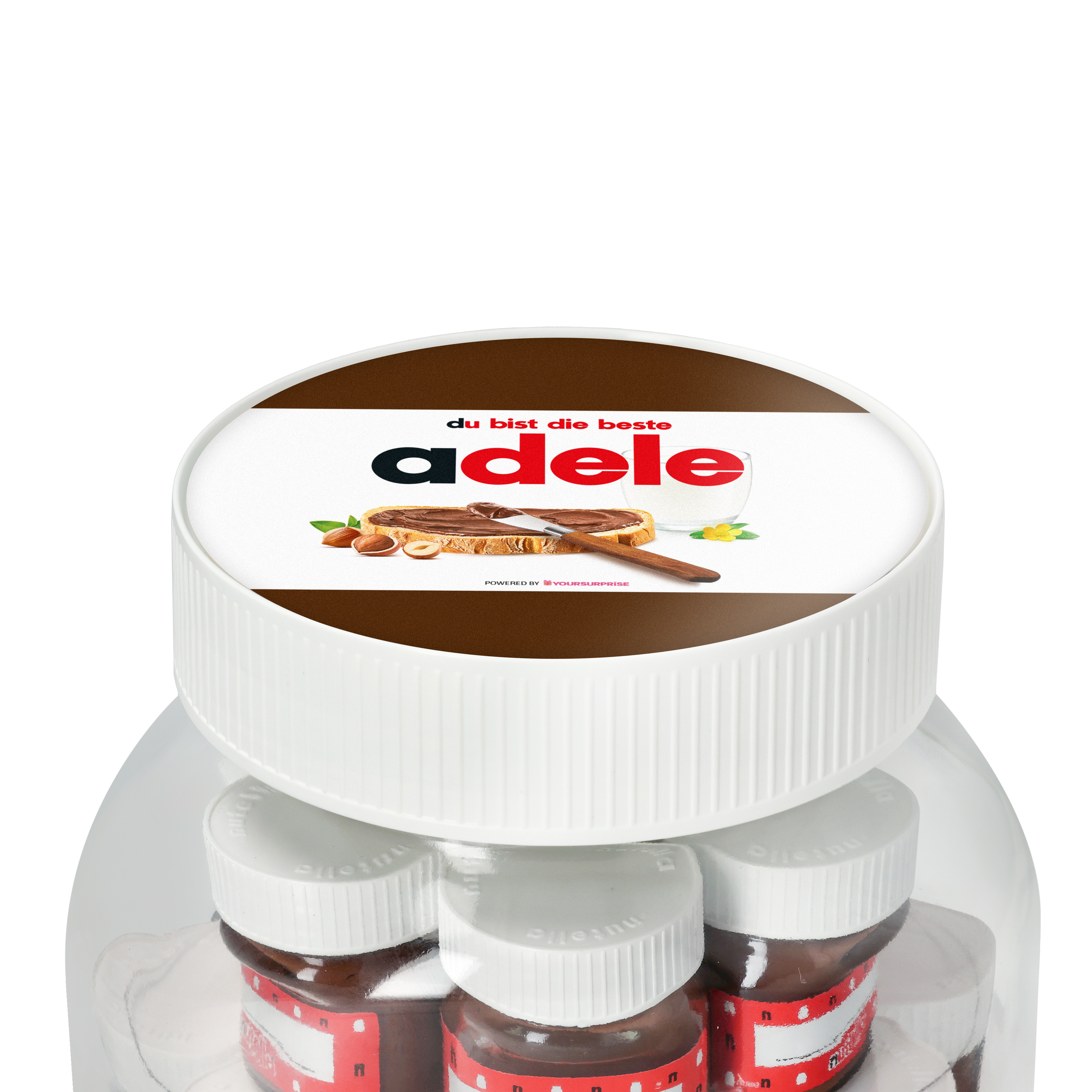 Personalisiertes nutella® Glas XL mit Namen und Foto, individuell bedruckt mit 